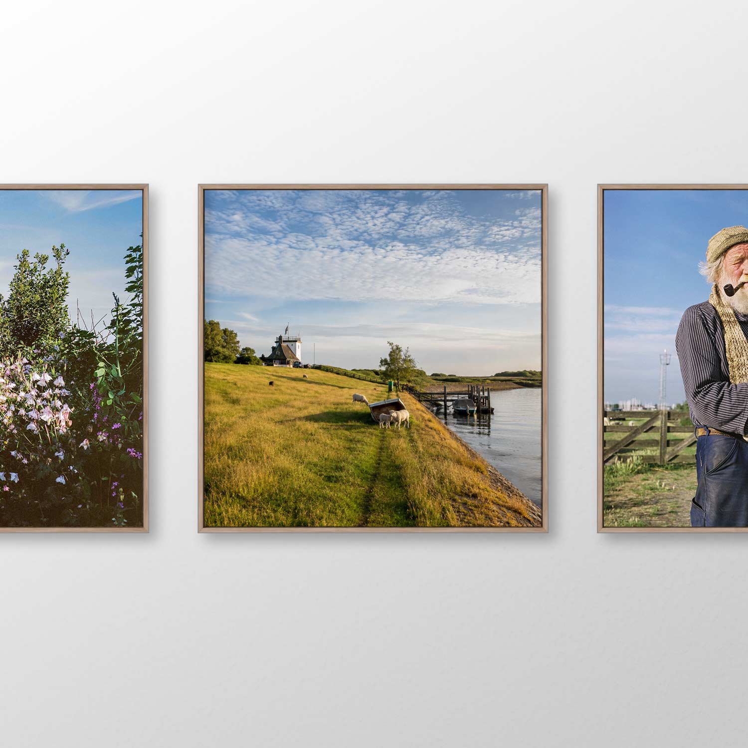 Fine art print van De Vuurtoren Rond in handen.